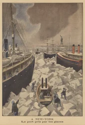 New Yorker Hafen vereist